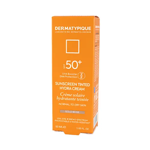 ضد آفتاب رنگی بژطلایی پوست خشک SPF50 درماتیپیک - olb